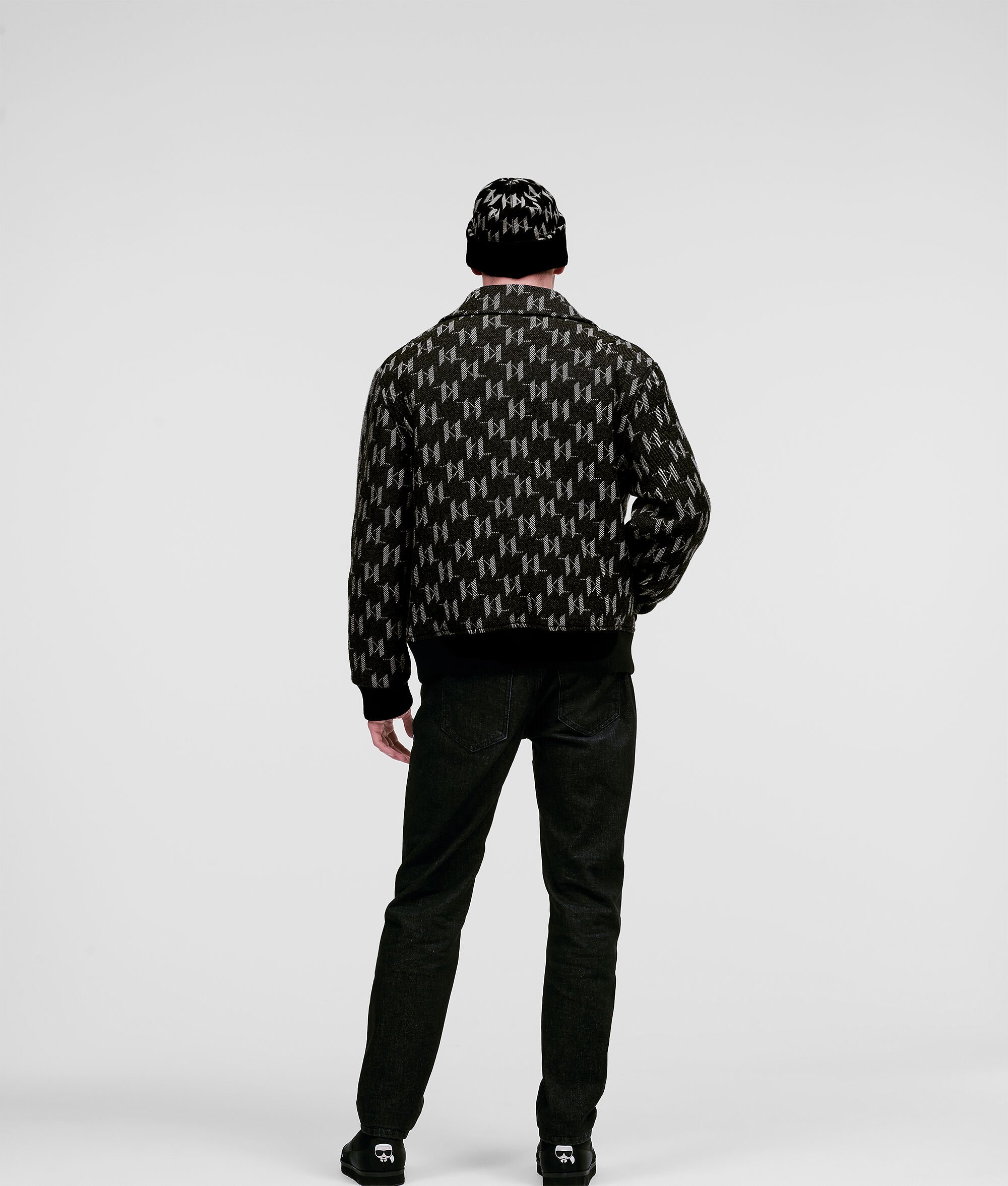 (image for) Unique Influence KARL MONOGRAM WOOL BOMBER JACKET